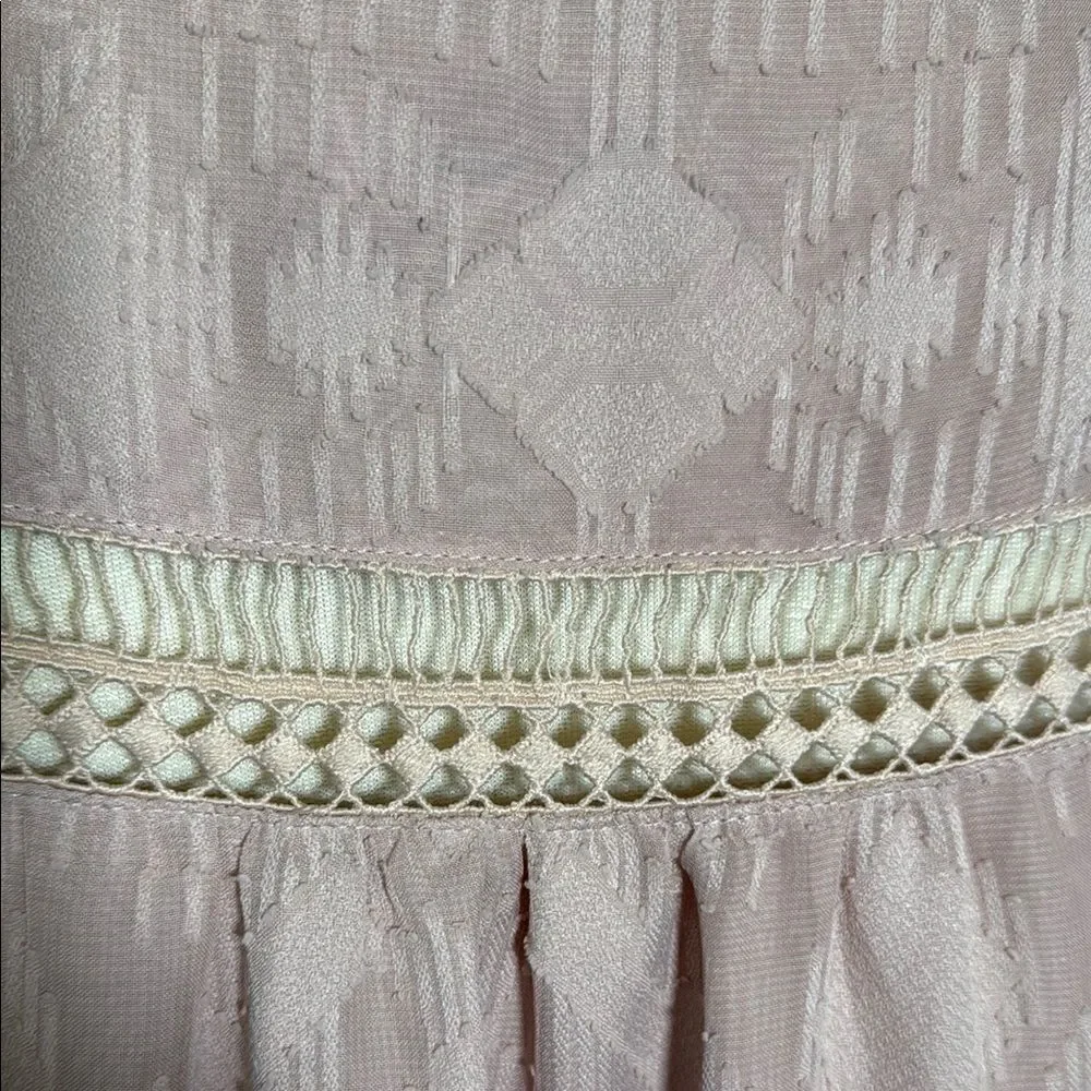 Loft Petite Dusty Pink Boho Bell Sleeve Dress